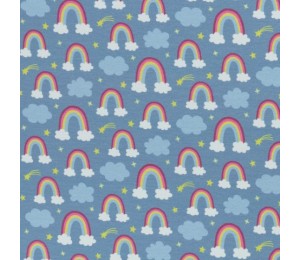 Jersey - Prinzessin Phantasie Regenbogen rauchblau